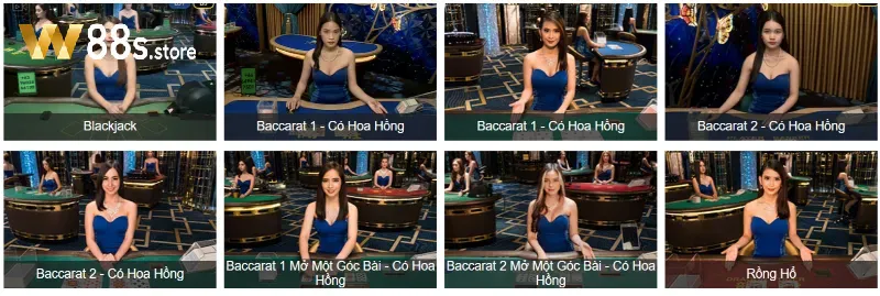 Các sảnh casino trực tuyến W88