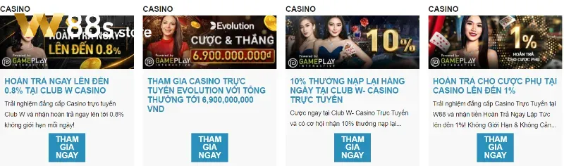 Khuyến mãi casino online W88